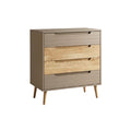 Moderne ladekast met houten accenten en vier lades